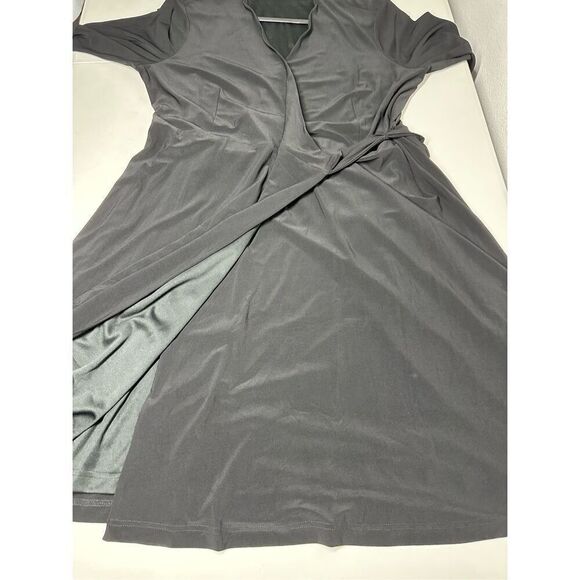 Cintas JERSEY WRAP DRESS Black Size 1X Lined Vneck - Picture 14 of 16